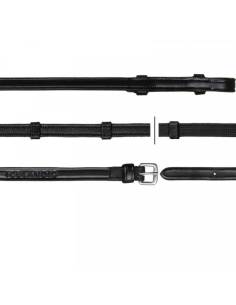 Dyon Extra Thin Leather and Rubber Reins with Stops