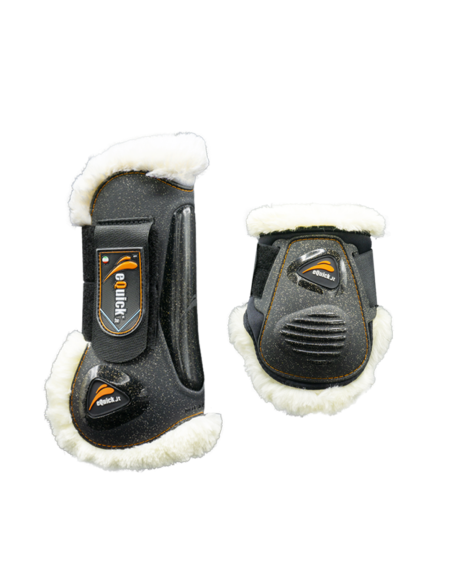 Pack de Protectores eQuick eLight Glitter Fluffy L Color Negro
