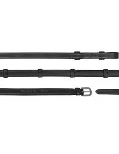 Dyon Working Curb Reins with 7 Leather Loops 5/8