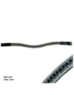 Crystal Browband with Triple Row of Diamonds