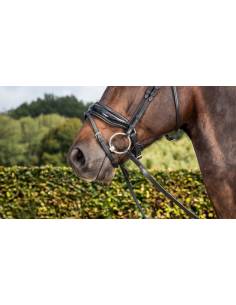 Muserola Simple Dyon Dressage Cuero Plano Charol 2