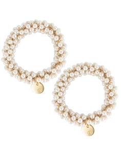 Set of 2 BR Pearl Hair Tie Beads