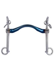 Bocado de Doma con Puente Trust de Acero Azul Fixed Medium