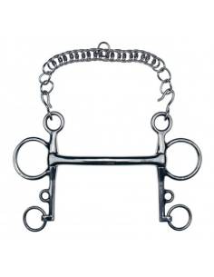 Bocado Pelham Feeling Recto de Pata Larga Inox