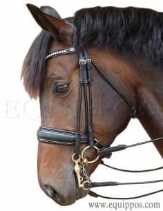 Double Bridle Dyon Dressage Bit Recess Matte Black 2