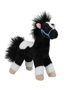 Caballo de Peluche Miss Melody Negro y Blanco 18cm