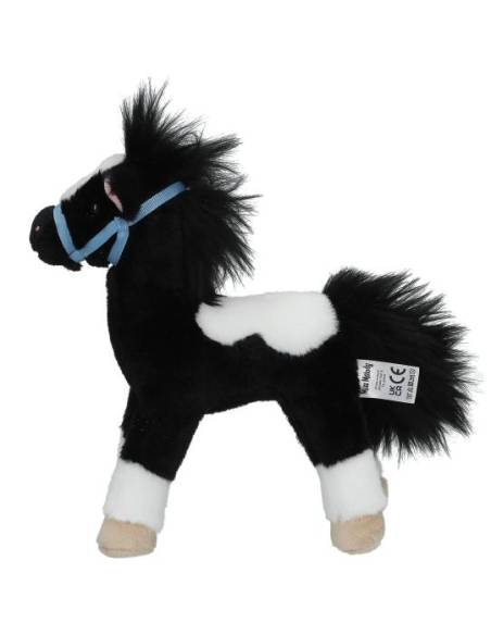 Caballo de Peluche Miss Melody Negro y Blanco 18cm