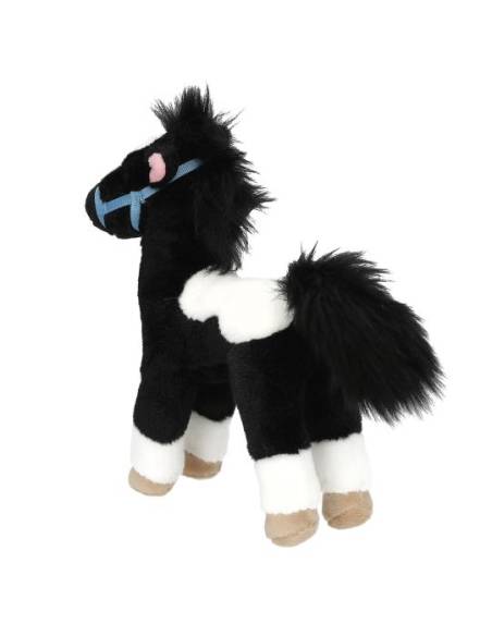 Caballo de Peluche Miss Melody Negro y Blanco 18cm