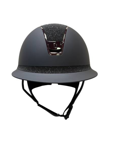 Casco de Equitación Samshield MissShield ShadowMatt Crystal Fabric Swarovski Negro