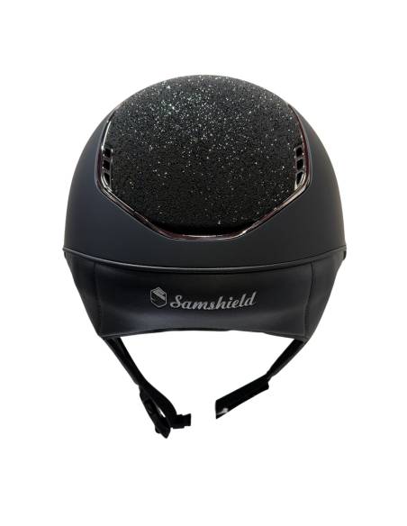 Casco de Equitación Samshield MissShield ShadowMatt Crystal Fabric Swarovski Negro