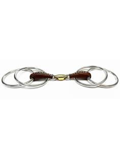 Jump'In Leather Double-Jointed Wilson Snaffle Bit