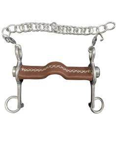 Jump'In Short Shank Straight Leather Pelham Bit