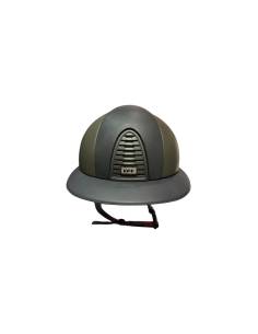 Casco De Equitación KEP Cromo 2.0 Textile Green & Leather... 2