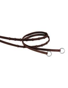 Shockemohle reins of Nylon with leather stops Ring End