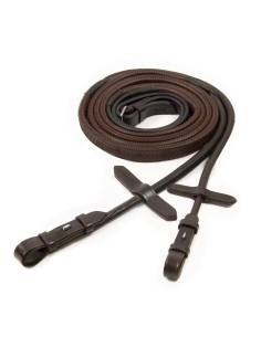 Schockmohle Rubber Reins Rolled Hook & Stud 2